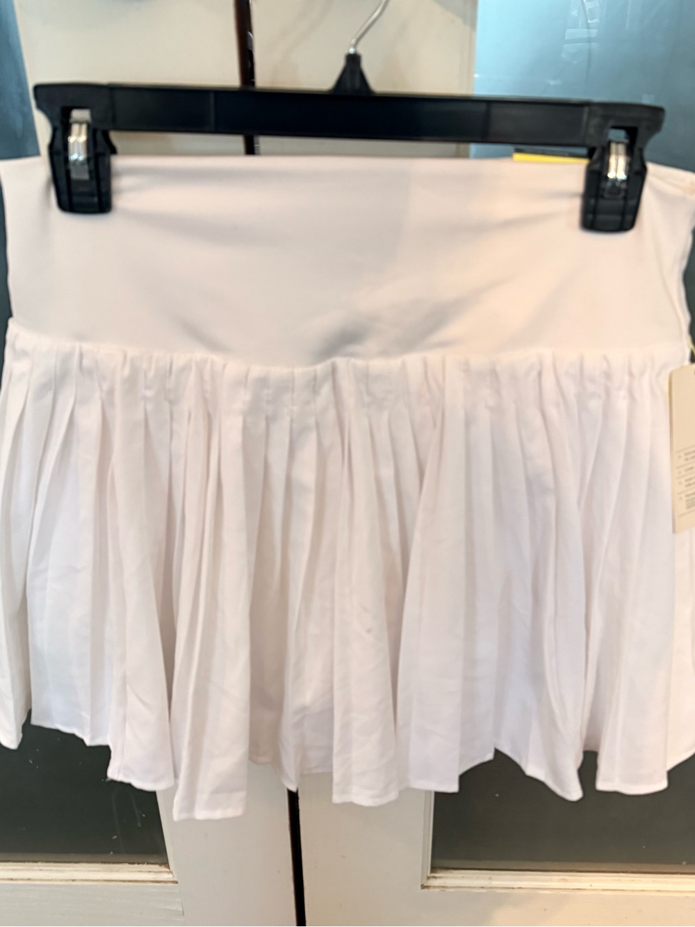 all in motion White Pleated Skater Mini Skirt